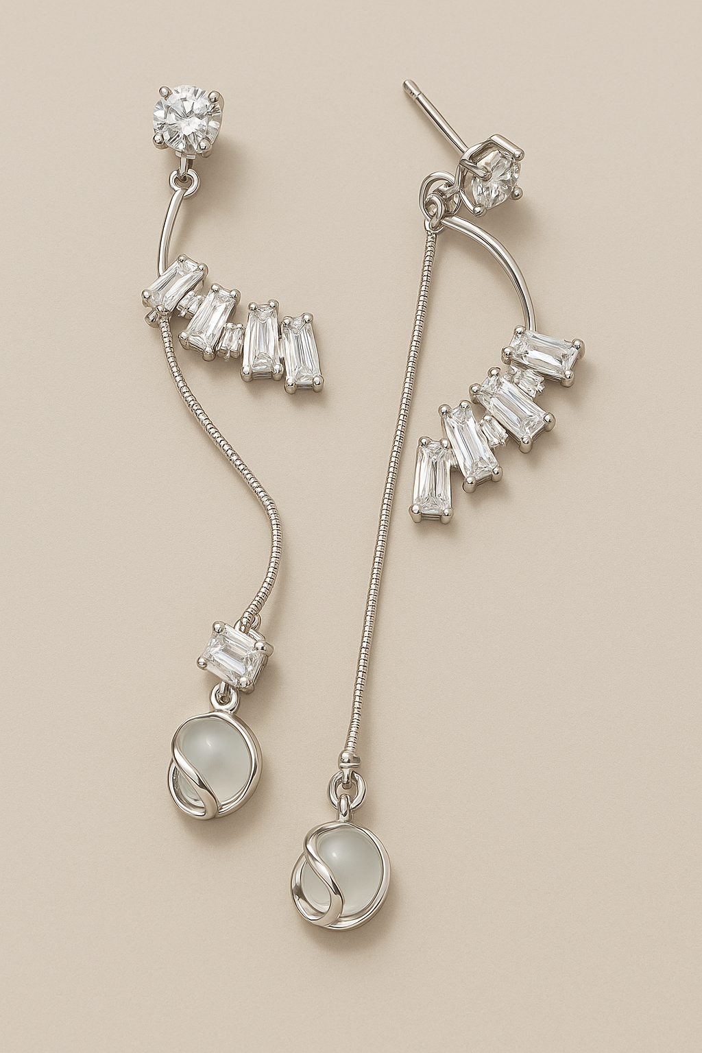 Crystal Drop Cascade Earrings