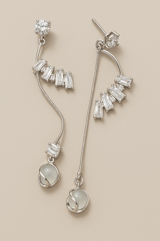 Crystal Drop Cascade Earrings