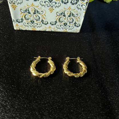 Swarna Twist Hoops