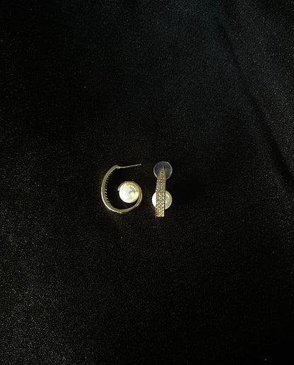 Pearl Embrace Hoops