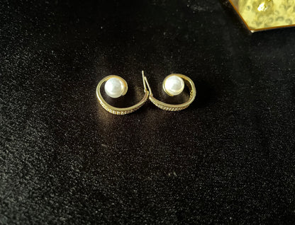 Pearl Embrace Hoops