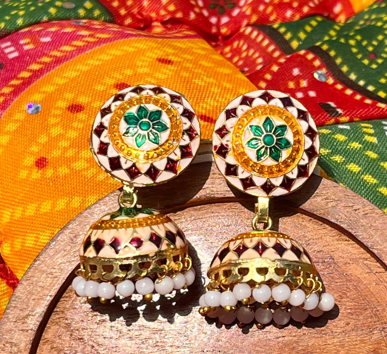 Rajasthani Phool Jhumkas