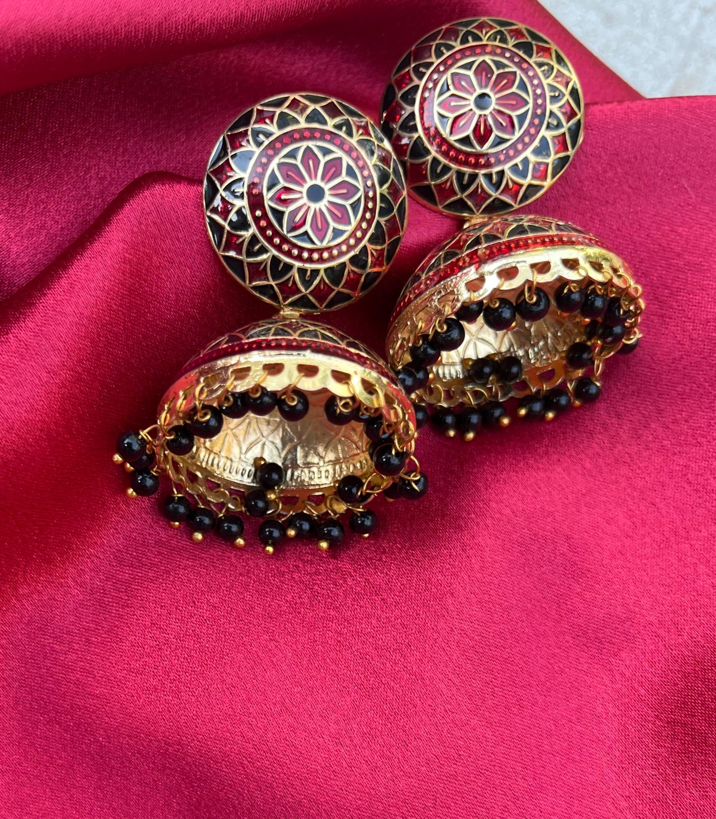 Meenakari Royal Dome Jhumkas